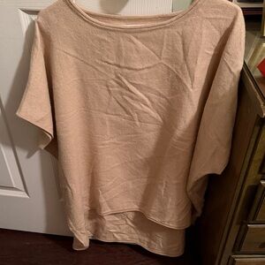 Cuyana Beige Short Sleeve Top